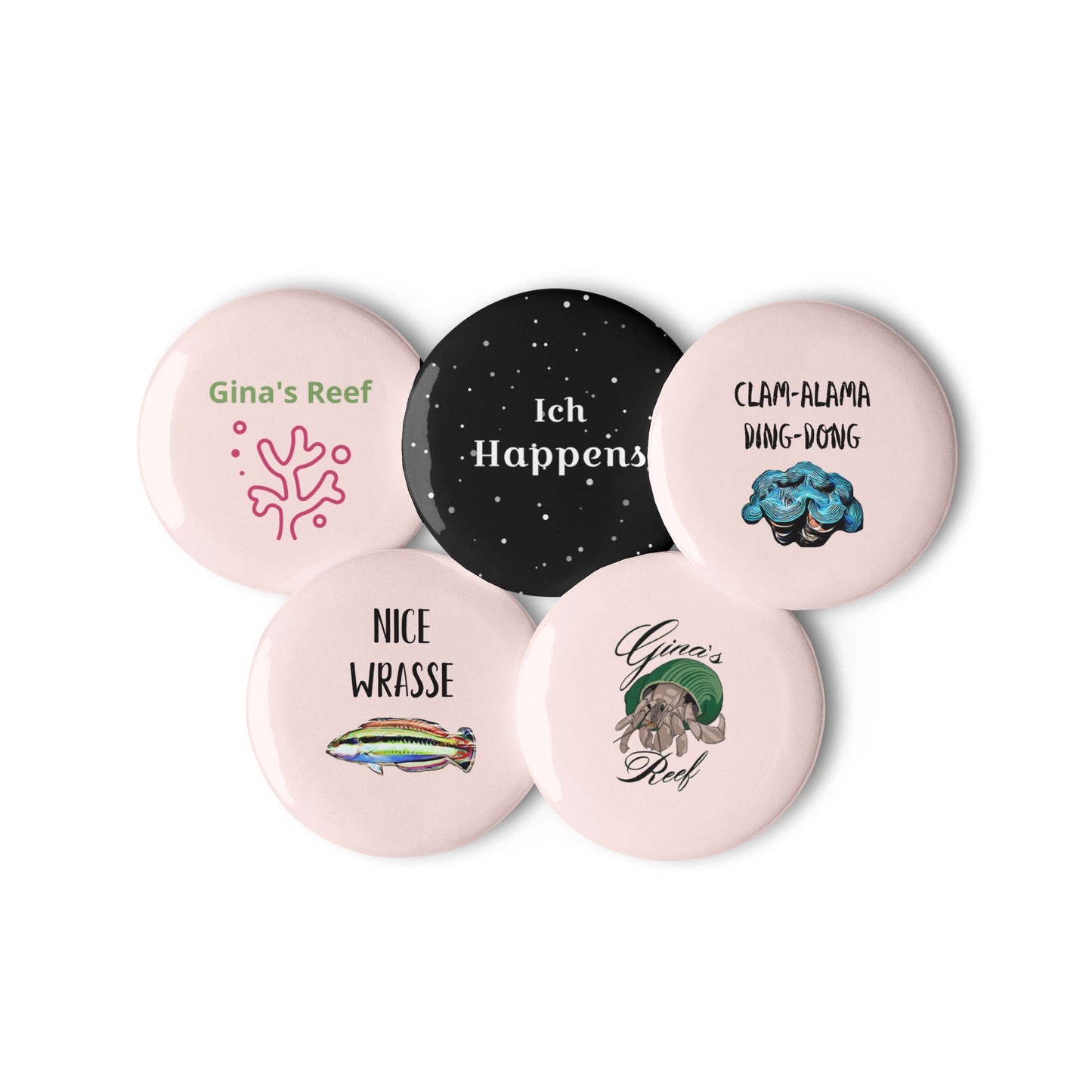 Merch Set 1 Pin Buttons