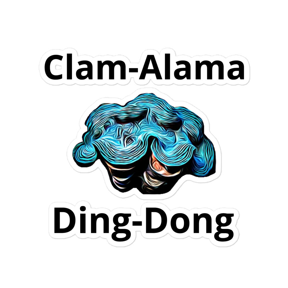 Clam-Alama Ding-Dong Sticker