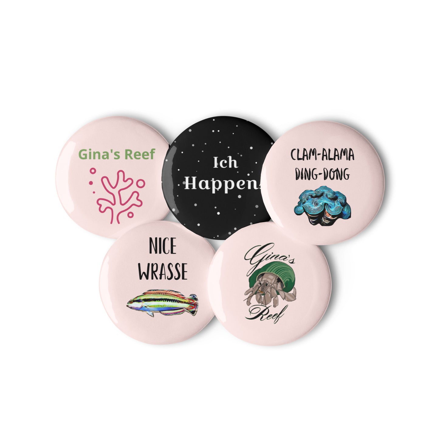 Merch Set 1 Pin Buttons